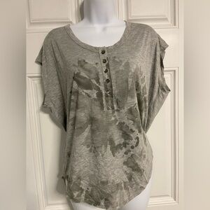 T26- VELVET Space Gray Henley T-Shirt